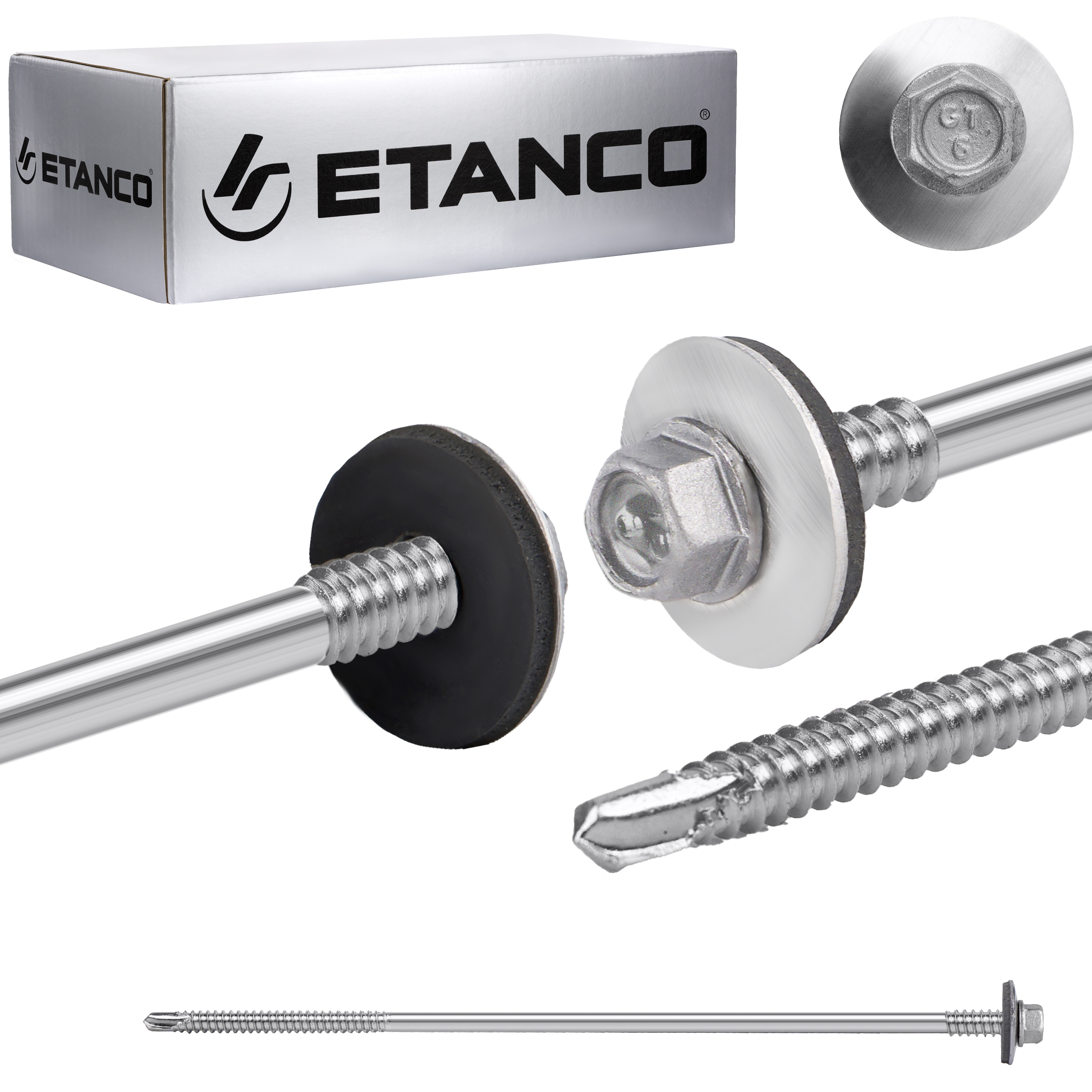 Wkręty GT6 do mocowania płyt warstwowych do podłoża stalowego o grubości do 6 mm