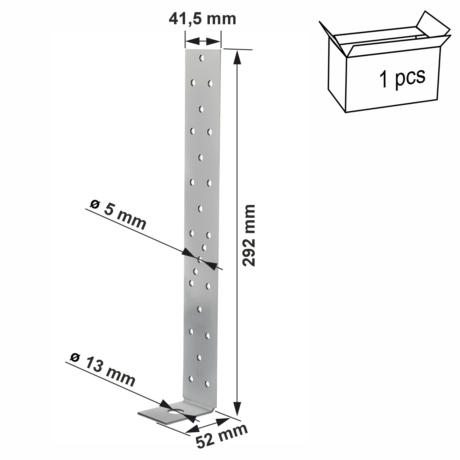 AAA「#AAABEST」 Złącze kotwiące Kotwa fundamentowa 292mm 1st drewno beton