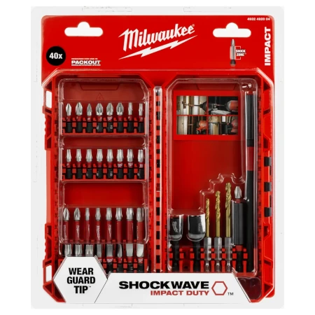 Zestaw bitów i wierteł Milwaukee udarowych 40 szt. Shockwave do zakrętarki
